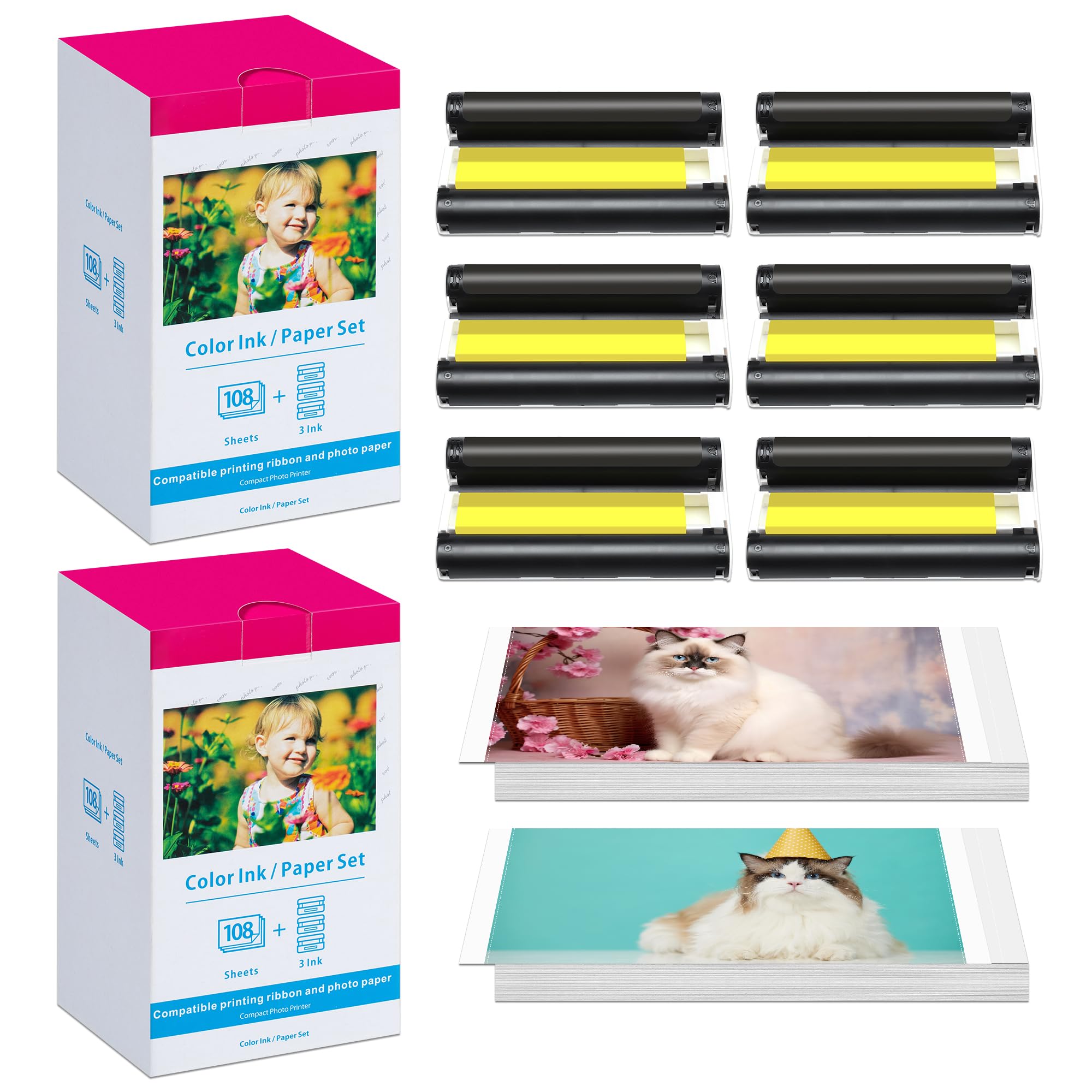 Amazon.com : 2 Pack Compatible for Canon Selphy CP1500 Ink and
